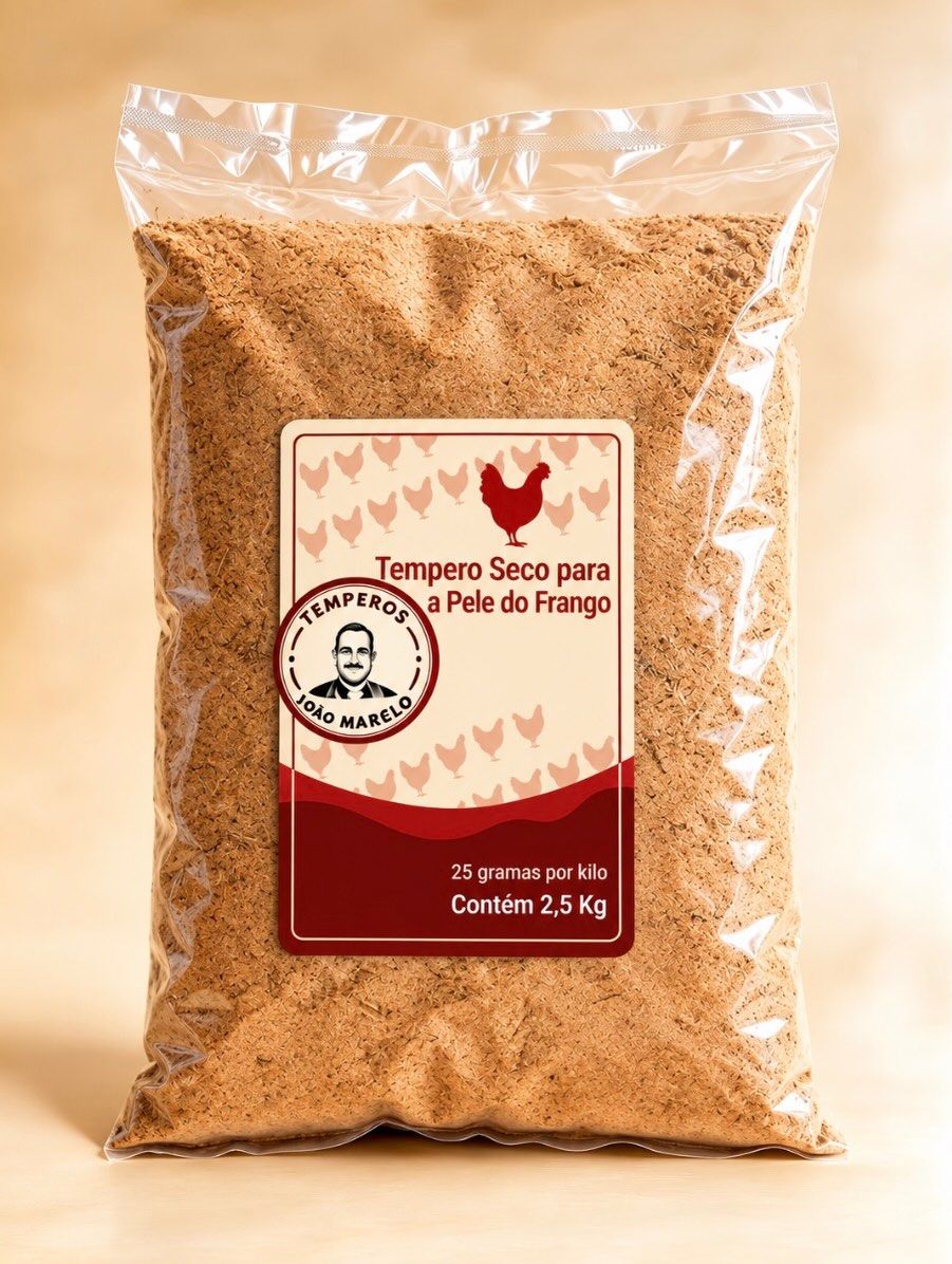 Tempero seco para a pele do frango, pacote de 2,5 kg do Clube dos Assados